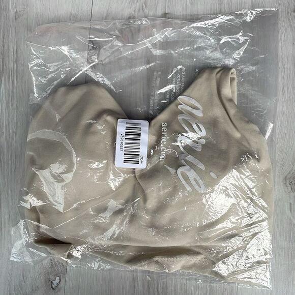 OFFLINE By Aerie Real Me Low Key Racerback Sports Bra‎ beige size XS NWT in pkg - Picture 5 of 6